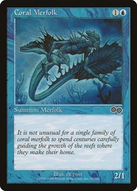 Coral Merfolk - Urza's Saga - Magic: The Gathering card