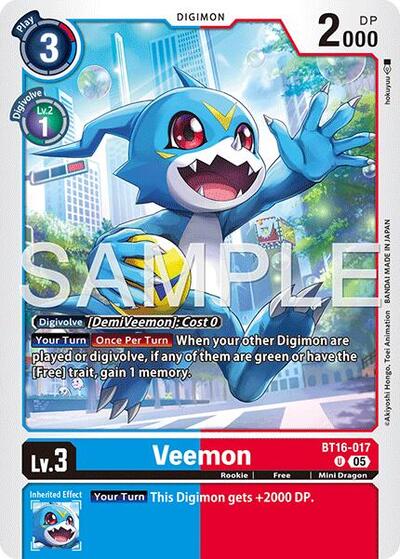Veemon BT16 017 Reprint