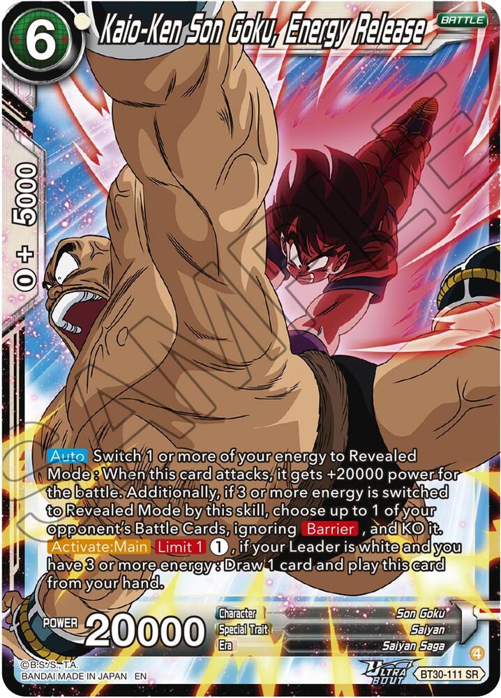Kaio-Ken Son Goku, Energy Release - Three Glorious Fighters