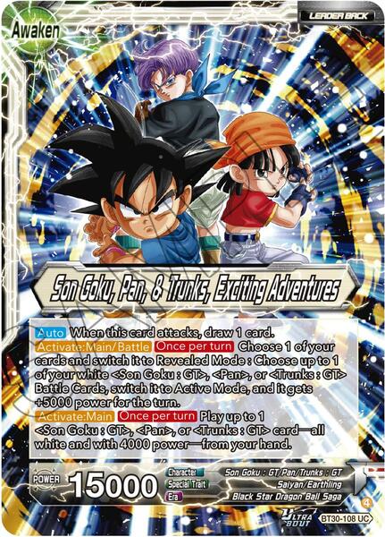 ドラゴンボール超 英語版 BT30 SLR 孫悟空 パン トランクス 106 Son Goku, Pan, & Trunks // Son Goku, Pan, & Trunks, Exciting