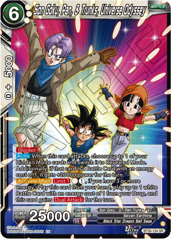 ドラゴンボール超 英語版 BT30 SLR 孫悟空 パン トランクス 106 Son Goku, Pan, & Trunks // Son Goku, Pan, & Trunks, Exciting