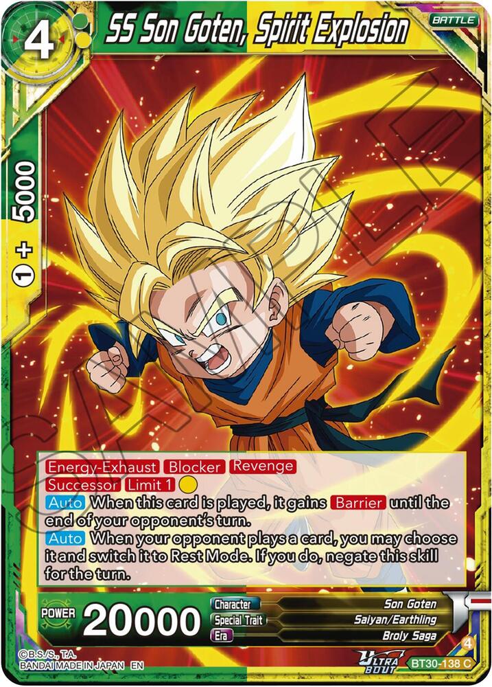 SS Son Goten, Spirit Explosion - Three Glorious Fighters - Dragon