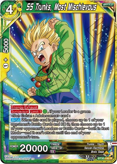 SS Trunks, Most Mischievous