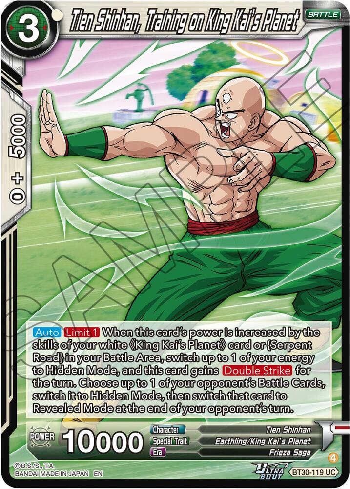 Tien Shinhan, Training on King Kai's Planet - Three Glorious