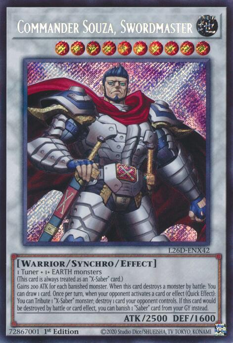 Commander Souza, Swordmaster (Secret Rare) - Legendary Modern