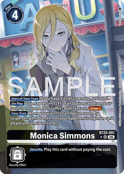 デジモンカード モニカ・シモンズ パラレル 1枚 DUAL REVOLUTION Monica Simmons (Alternate Art) - Dual Revolution - Digimon Card
