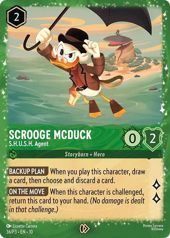 Scrooge McDuck - S.H.U.S.H. Agent - Disney Lorcana Promo Cards