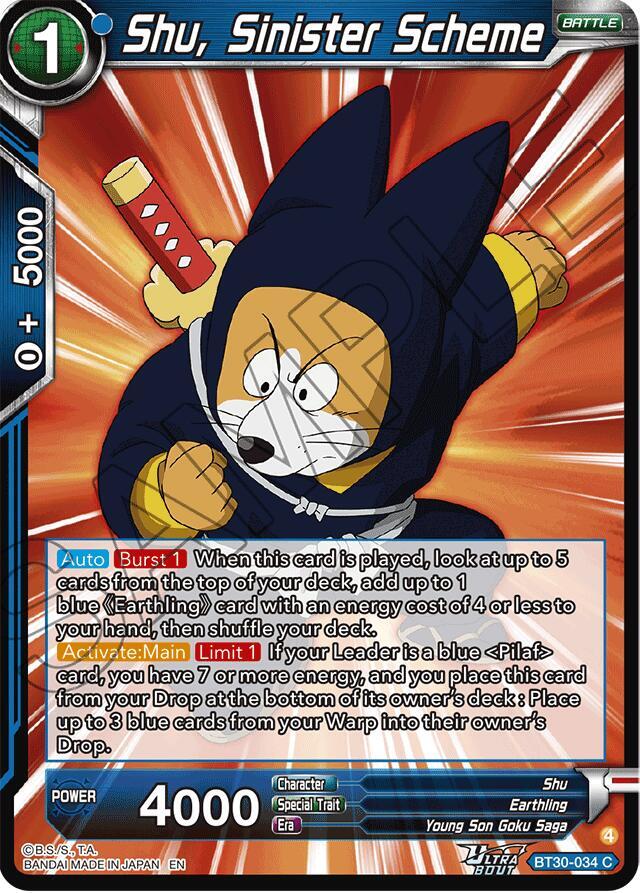 Shu, Sinister Scheme - Three Glorious Fighters - Dragon Ball Super