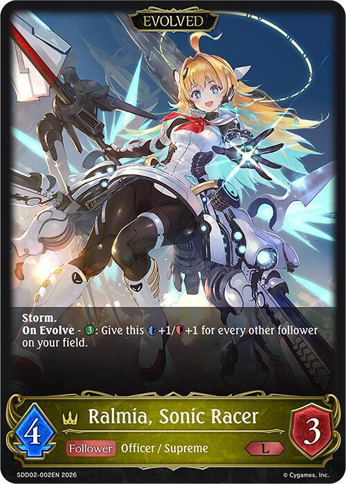 Ralmia, Sonic Racer (Evolved)