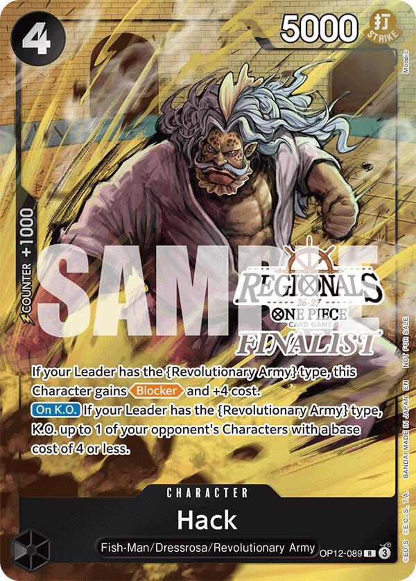 Hack (Regionals Finalist Card Set 26-27) - One Piece Promotion