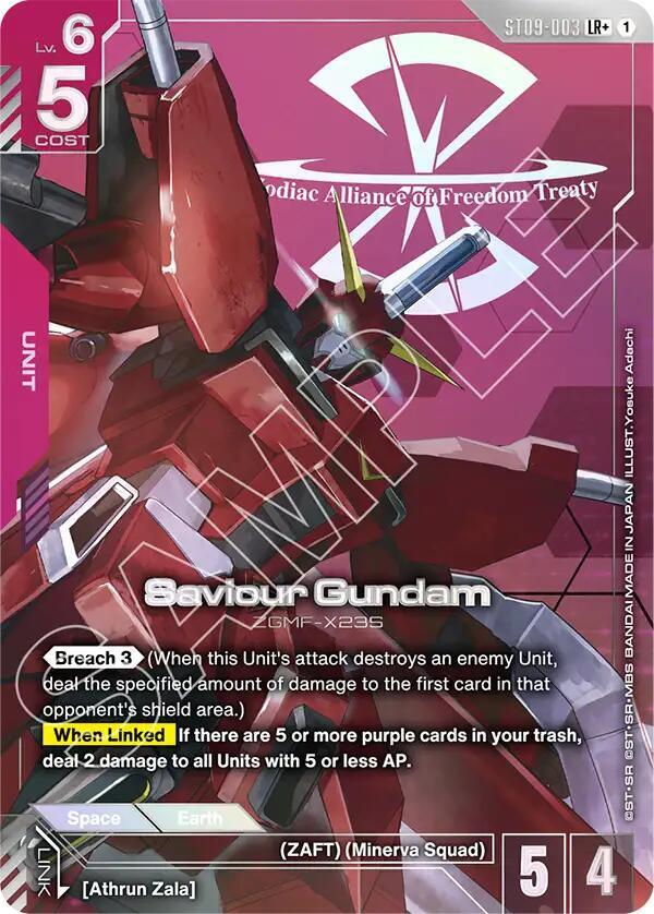 acgカード　　Legend of SP⭐︎91 Saviour Gundam (LR+) - Starter Deck 09: Destiny Ignition - Gundam