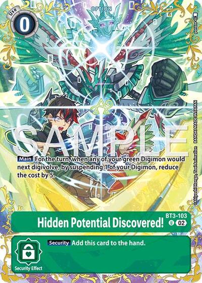 Hidden Potential Discovered! - BT3-103 (Alternate Art) Dual Revolution card price