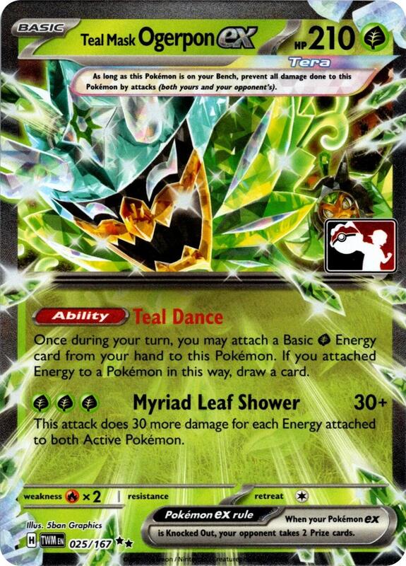Teal Mask Ogerpon ex - 025/167 (Prize Pack Series 7) 025/167 from Prize Pack Series Cards