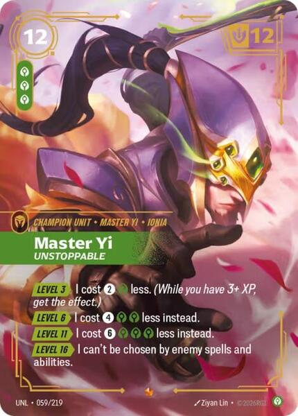 Master Yi, Unstoppable, Unleashed