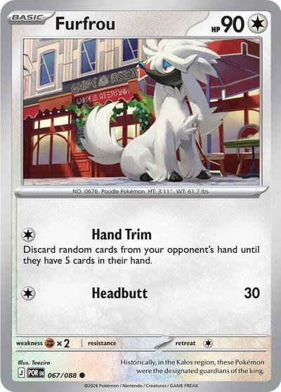 Furfrou #067 Perfect Order Pokemon TCG Card