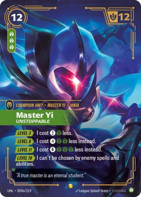 Master Yi - Unstoppable (Alternate Art) - Unleashed - Riftbound