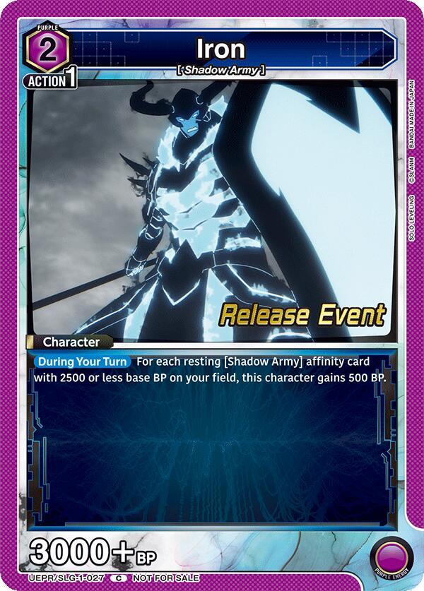 Iron - UE17BT: SOLO LEVELING Release Event Cards - Union Arena