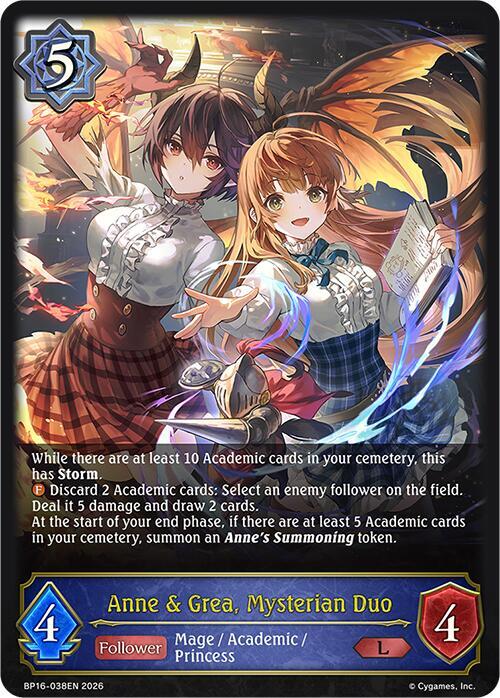 Anne & Grea, Mysterian Duo - BP16: New World Genesis - Shadowverse
