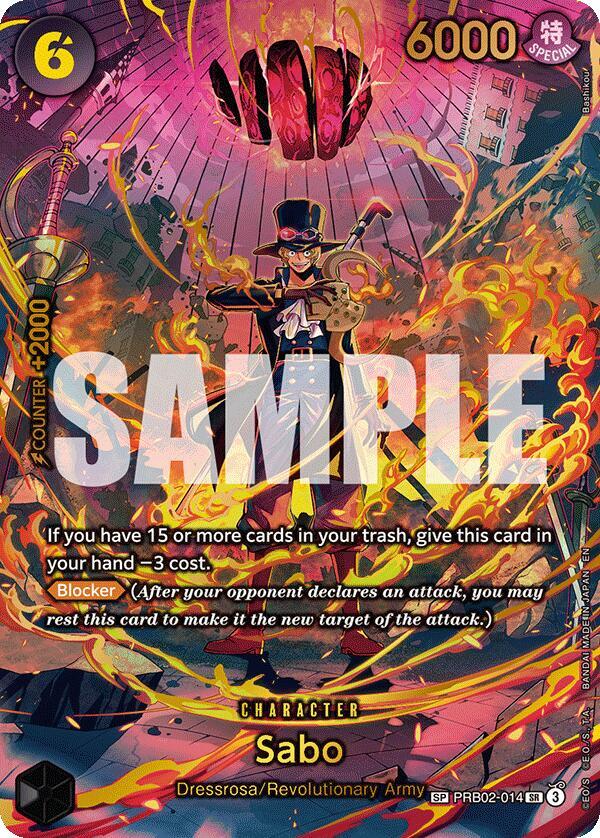 ち*読様 ONE PIECE カードゲーム サボ SP PRB02 Sabo (PRB02-014) (SP) - Adventure on Kami's Island - One Piece