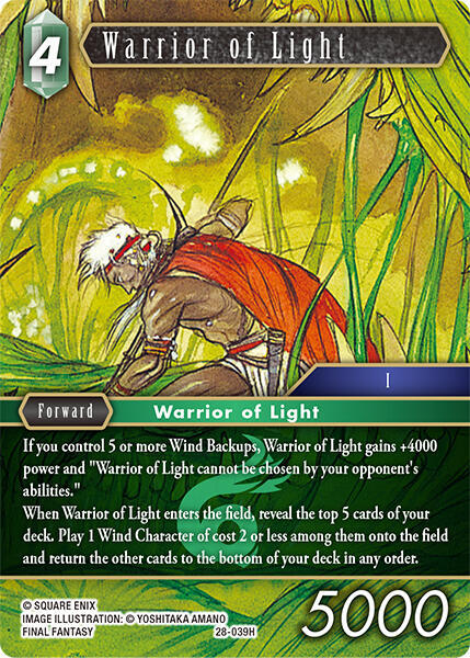 Warrior of Light - Dreamlike Oceans - Final Fantasy TCG Warrior of Light - Dreamlike Oceans - Final Fantasy TCG