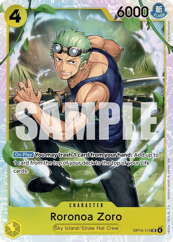 遊人　カード Roronoa Zoro (OP15-113) - Adventure on Kami's Island - One Piece