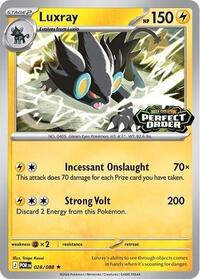 Luxray (Perfect Order Stamped) #028/088 from Miscellaneous Cards & Products Pokemon card image