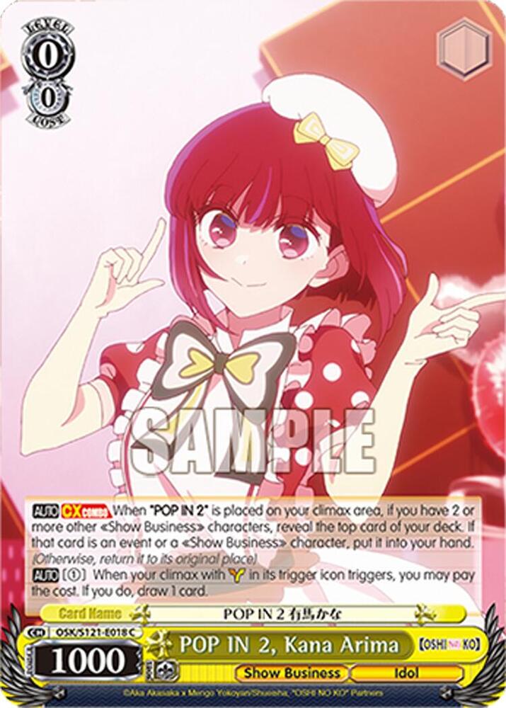 kana POP IN 2, Kana Arima - [OSHI NO KO] Vol.2 - Weiss Schwarz