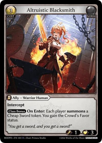 Altruistic Blacksmith card