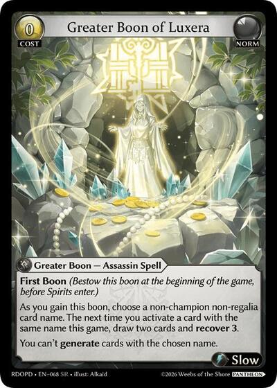 Greater Boon of Luxera card