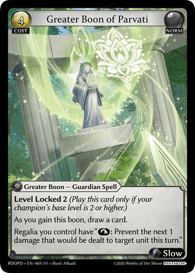 Greater Boon of Parvati card
