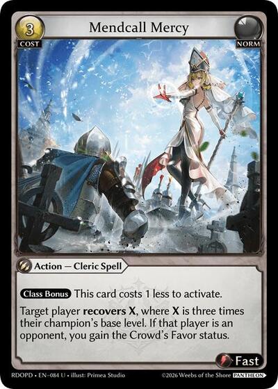 Mendcall Mercy card
