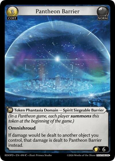 Pantheon Barrier Radiant Origins: Pantheon Common Grand Archive card — value and price