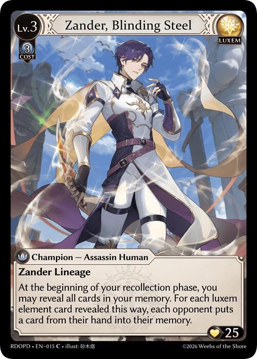 Zander, Blinding Steel (Extended Art) - Radiant Origins: Pantheon