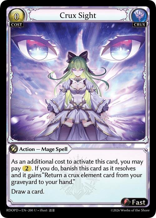 その他 Crux Sight Curio FOIL grand archive Crux Sight - Radiant Origins: Pantheon - Grand Archive TCG