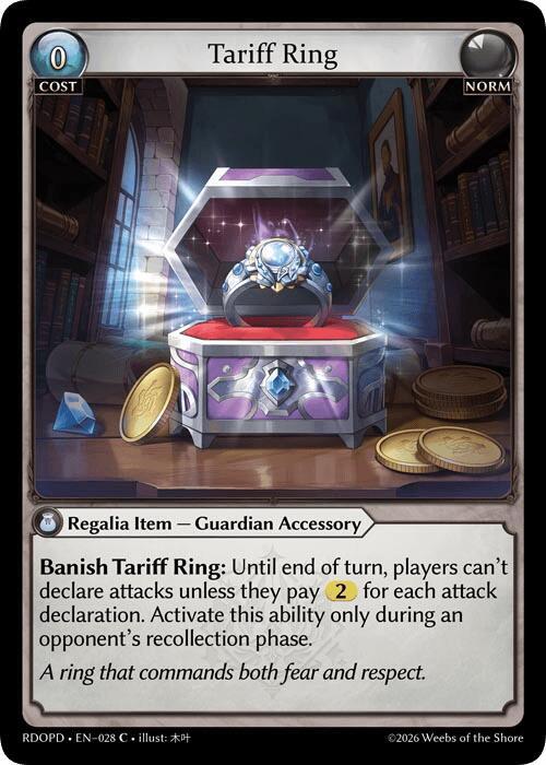 Tariff Ring - Radiant Origins: Pantheon - Grand Archive TCG
