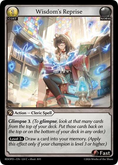 Wisdom's Reprise card