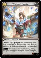 acgカード　　legend of PR⭐︎203 Wisdom's Reprise - Radiant Origins: Pantheon - Grand Archive TCG