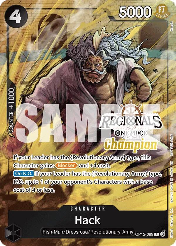 Hack (Regionals Champion Card Set 26-27) - One Piece Promotion