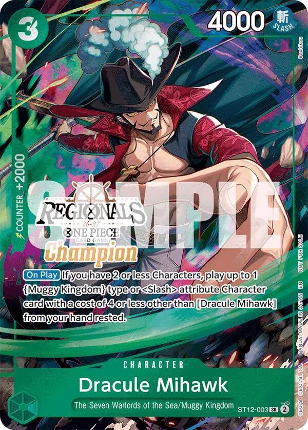 Dracule Mihawk (Regionals Champion Card Set 26-27) - One Piece
