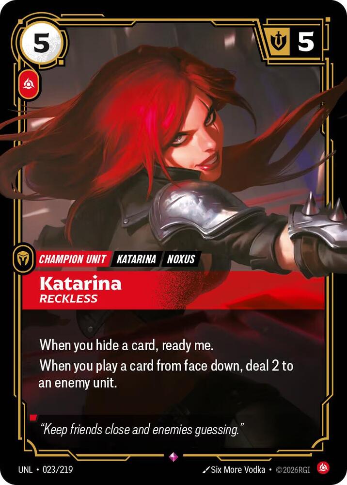 Katarina - Reckless - Unleashed - Riftbound: League of Legends