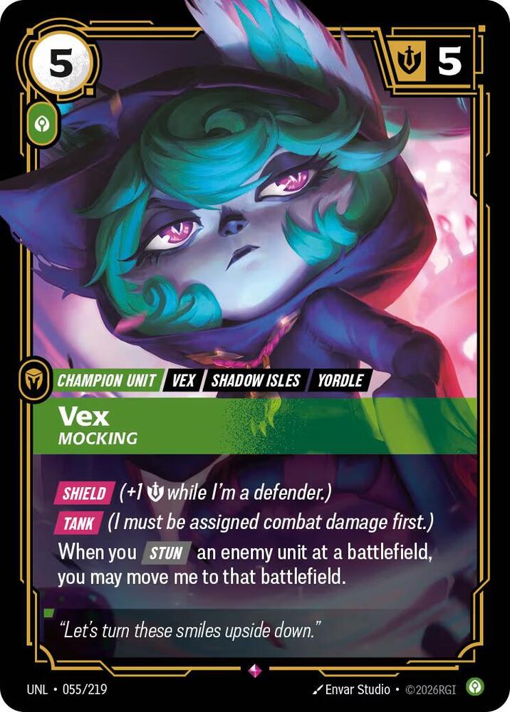 Vex - Mocking - Unleashed - Riftbound: League of Legends Trading