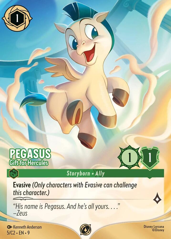 ロルカナ　プロモ　ペガサス　４枚 Pegasus - Gift for Hercules (5) - Disney Lorcana Promo Cards
