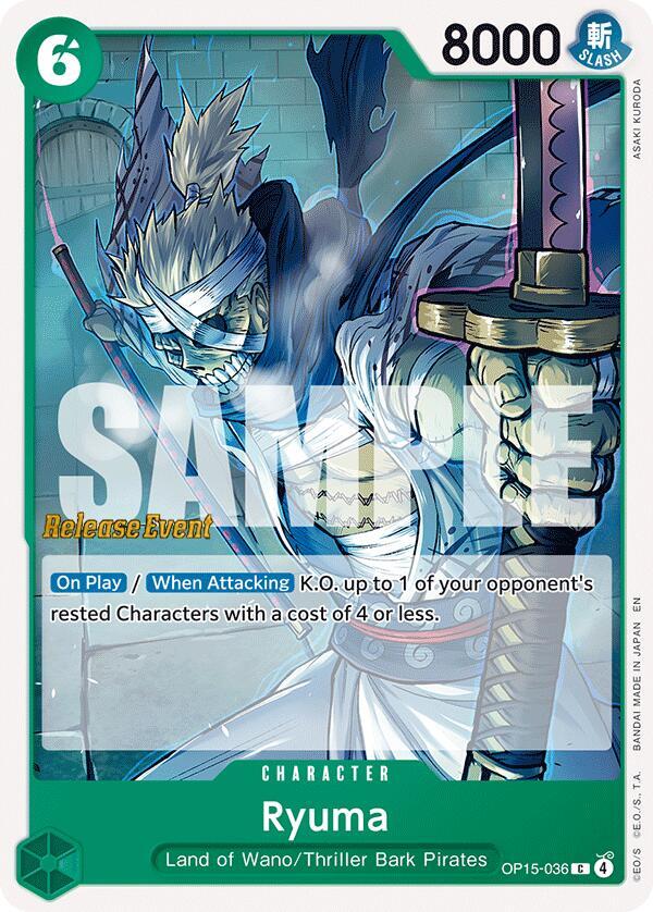 【ryoma】 Ryuma - Adventure on Kami's Island Release Event Cards - One Piece