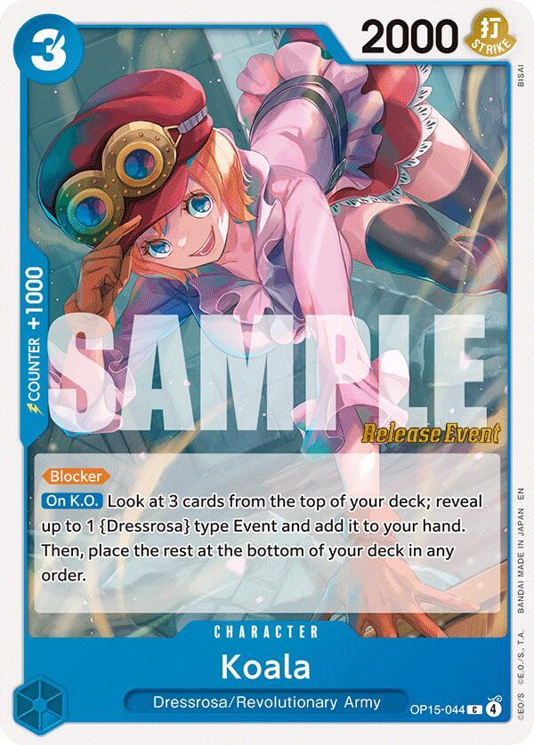 モンスターコレクションTCG 遊撃隊長グレイホーク サインパラレル Koala - Adventure on Kami's Island Release Event Cards - One Piece