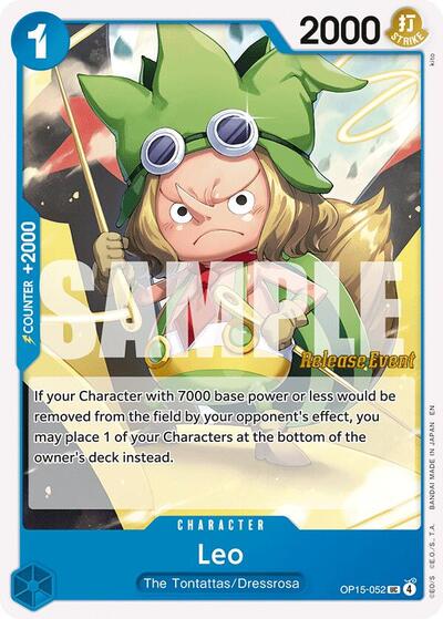 Leo Adventure on Kami's Island Release Event Cards UC One Piece card — value and price