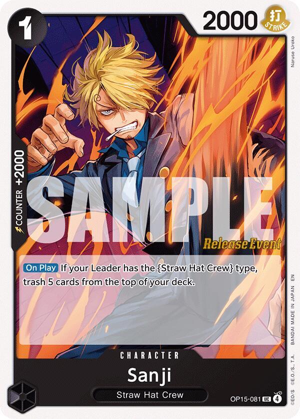 Sanji (OP15-081) - Adventure on Kami's Island Release Event Cards