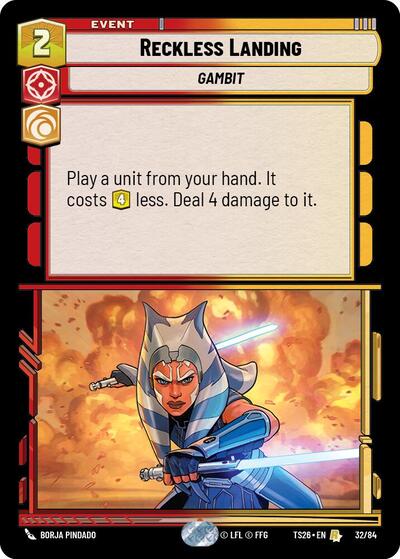 Reckless Landing card