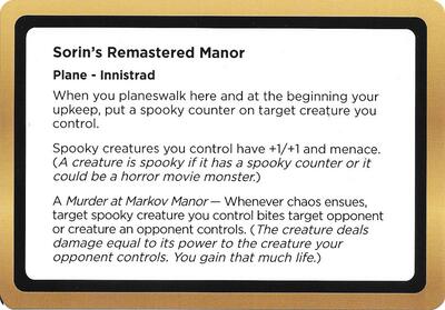 Sorins Remastered Manor Black Lotus Unknown Planechase