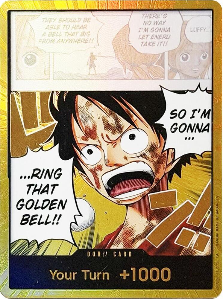 DON!! Card (Luffy) (Gold) - Adventure on Kami's Island - One Piece