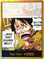 DON!! Card (Luffy) (Gold) - Adventure on Kami's Island - One Piece